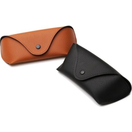 PU Leather Eyewear Cases Cover for Sunglasses Womens Eyeglasses Case Men Reading Glasses Box With Metal Buckle Eyewear Cases