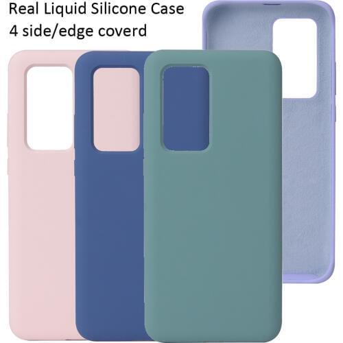 Real genuine Liquid Silicone Case For Huawei P40 Pro Pro+ Plus Soft Gel Rubber Protector Shell