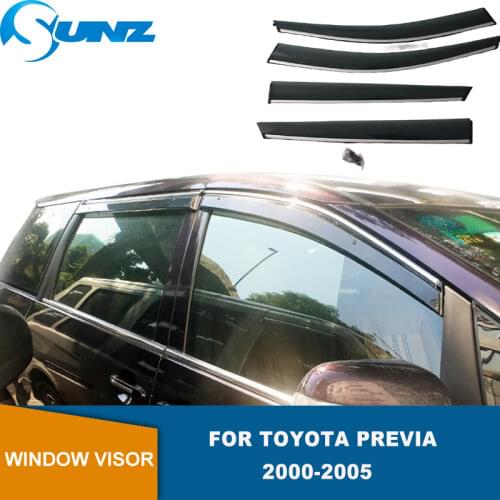 Side Window Deflectors For Toyota Previa 2000 2001 2002 2003 2004 2005 Weathershields Smoke Window Visors Sun Rain Guards SUNZ