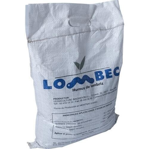 Humus de Lombriz LOMBEC, 4KG vermicompost sack (6L). 100% natural organic fertilizer suitable for organic farming