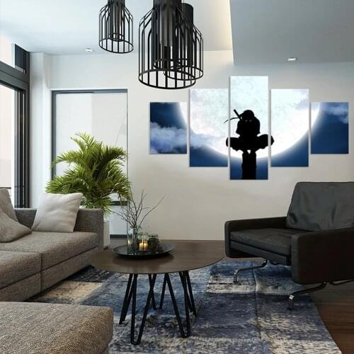 5 Piece No Framed Canvas Painting Anime Naruto Poster Mural Wall Picture Modern Living Room Bedroom Home Decoration