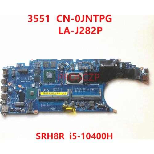 FOR DELL 3551 Laptop motherboard CN-0JNTPG 0JNTPG JNTPG LA-J282P with SRH8R I5-10400H CPU N19M-Q3-A1 100% working well