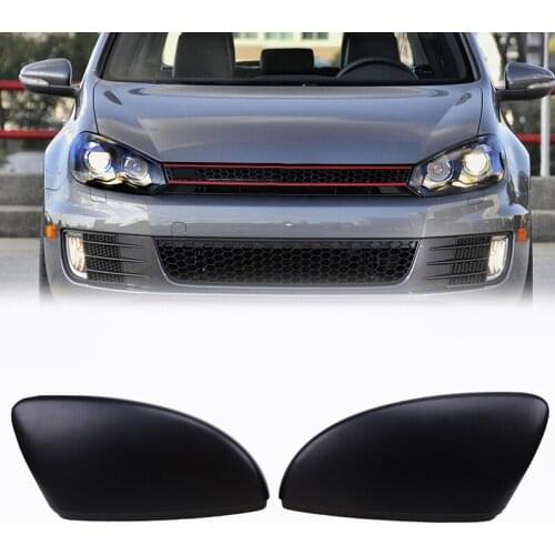 Fit for VW Golf/R32/GTI/Rabbit 2010-2013 Door Side Wing Mirror Matte Black Cover Cap Rear View Trim Waterproof Accessories