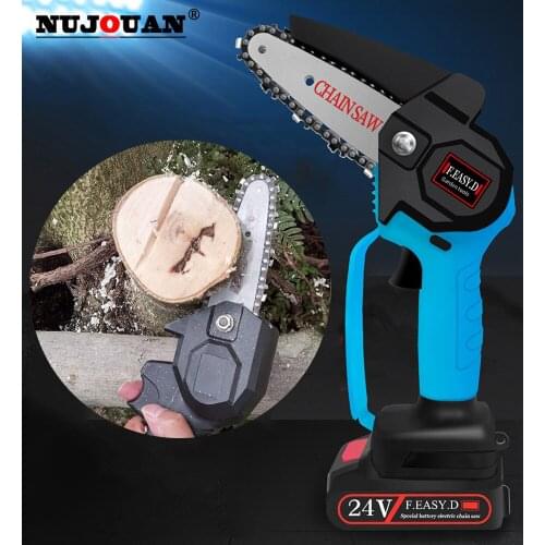 4 Inch Mini Pruning Saw Electric Chainsaws For Fruit Tree Garden Trimming With Rechargeable Lithium Battery Woodworking Logging
