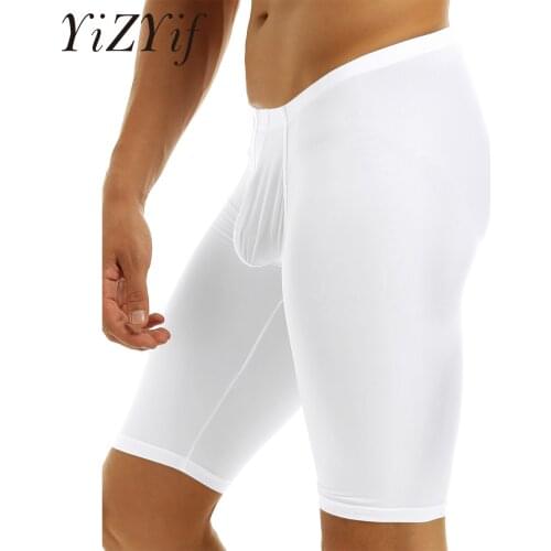 Men Compression Shorts Running Tights Man Bulge Pouch Tight Shorts Quick Dry Workout Gym Fitness Sport Running Male Shorts