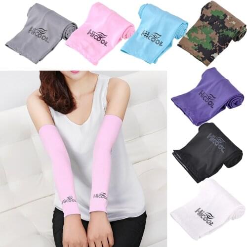 Non-Slip Cooling Arm Sleeves UV Protect UPF 50 Arms Cover for Golf Hiking Cycling
