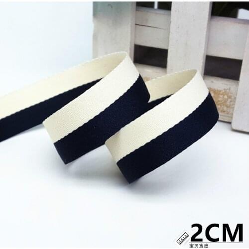 New 20mm Navy blue/white Stripes Grosgrain Ribbon Wedding Christmas Decorative DIY Handmade Clothing Accessories (1 meter/lot )