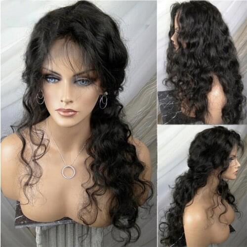 Black Color Wig Long Straight Lace Front Wig Synthetic Wig For Black Women With Baby Hair Cosplay Wigs Natural Hairline