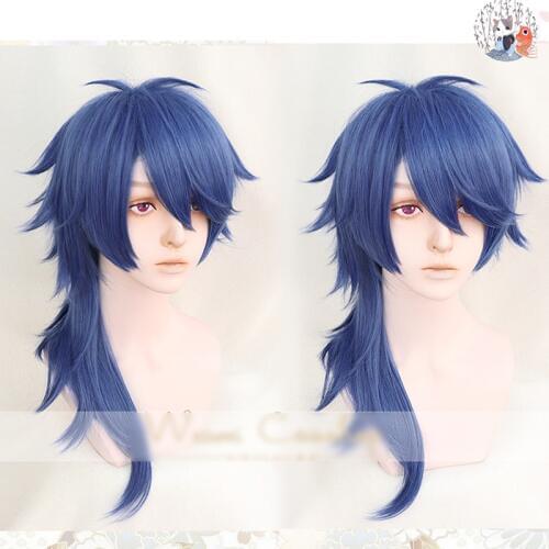 New Anime Division Rap Battle Hypnosis MIC Dice Arisugawa Cosplay Wig 60cm Curly Synthetic Styled Costume Party Wigs + Wig cap