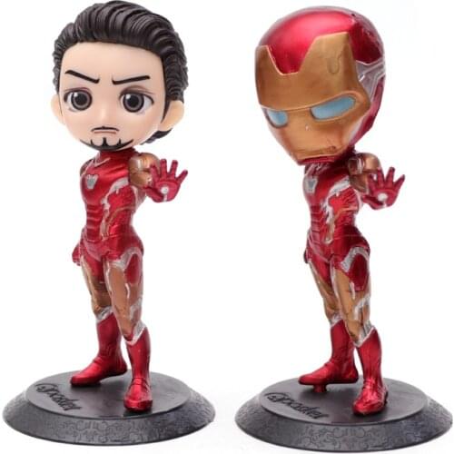 Qposket Marvels Avengers Cute Big Eyes Iron Man Vinyl Dolls Figure Model Toys