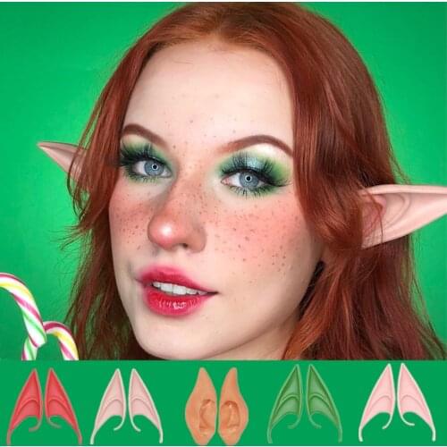 Christmas Angel Dress Up Elf Ears Fairy Tale Cosplay Accessories Halloween Holiday Party Latex Soft and Harmless Fake Ears Props