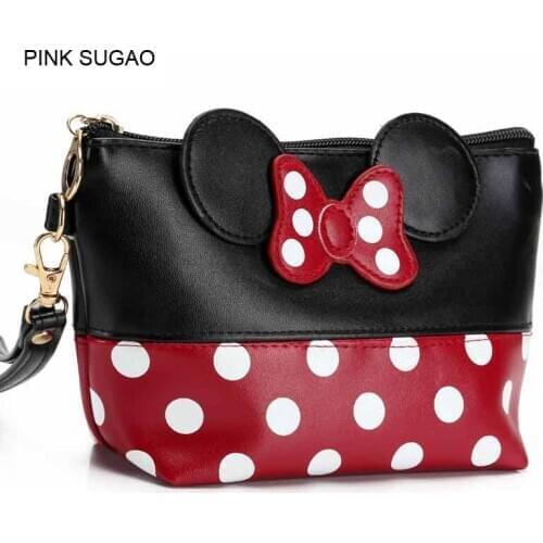 Pink Sugao makeup bag waterproof cosmetic bag women make up bag toiletry bag designer travel organizer cartoon purse organizer
