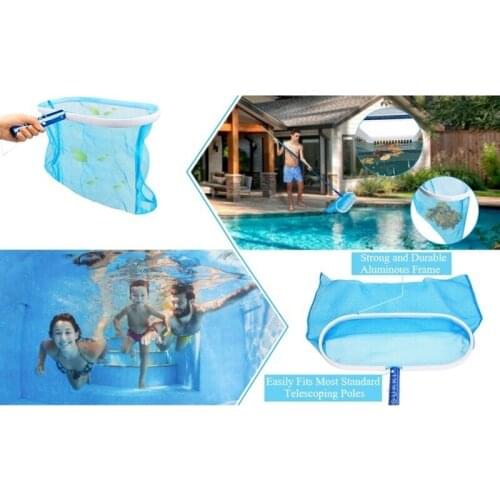 Deep Leaf Mesh Bag Net Swimming Pool Accessories Skimmer Net Pool Net Rubbish Cleaning Rake