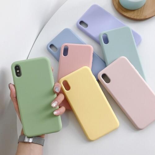 Silicone Solid Color Phone Case For XiaoMi Redmi 8A 6 6A 7 7A 8 Plus Soft Cover Candy Color For Redmi 3S GO 4A 4X 5 5A PRO