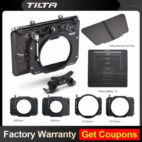 Tilta MB-T12 4*5.65 Lightweight Carbon Fiber Matte box (Clamp on) 15mm Rod Adapter for 5D4 RED ARRI SONY DSLR Camera Cage Rig