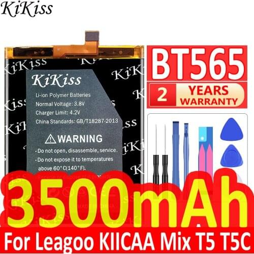 High Capacity 3500mAh BT565 BT566 For Leagoo KIICAA Mix T5 T5C MixT5 MixT5C BT-565 BT-566 Phone Parts Bateria Batterie Baterij