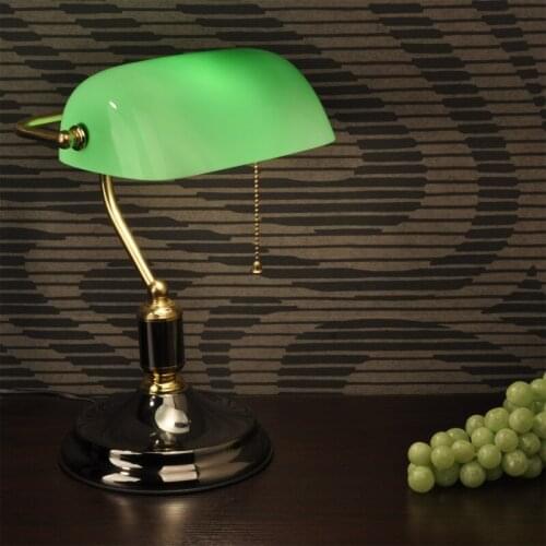 Green GlassBankers Bright Lamp Cover Bankers Lamp Glass Shade Cased Replacement lampshade