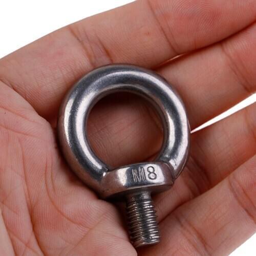 1Pc New M4 M5 M6 M8 304 Stainless Steel Marine Lifting Eye Screws Ring Loop Hole for Eyebolt Dropshipping