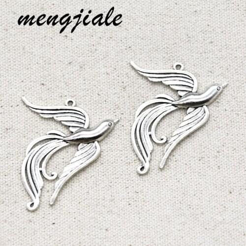 4pcs Vintage Metal Alloy Brid Charms Pendant For Jewelry Making DIY Handmade Craft