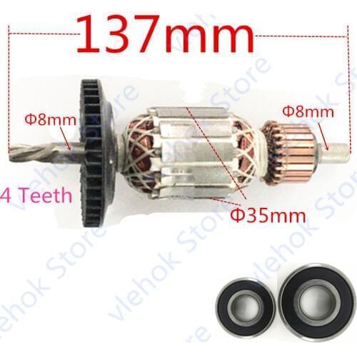 4 Teeth Armature Rotor Replace for Bosch GBM10SRE GBM10RE GSB450R PSB42RE PSB420RET PSB400RET PSB420RET PSB400RE Electric dril