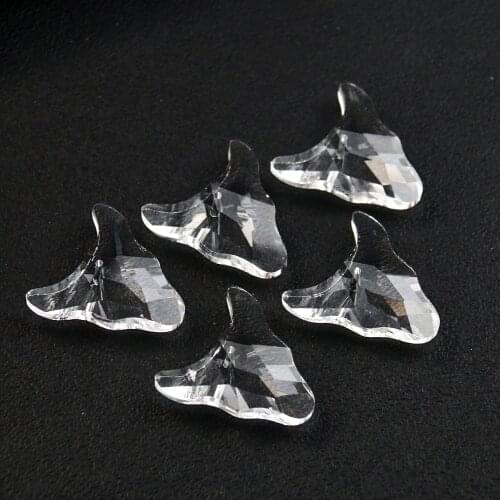 5PCS K9 Clear Crystal Sheep Horns Chandelier Crystal Prism Suncatcher Hanging Pendant Bead Faceted Home Decor DIY Jewelry Making