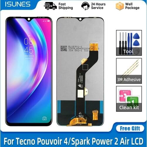 7.0" Original For Tecno Pouvoir 4 LC7 LCD Display Touch Screen Digitizer Assembly For Tecno Spark Power 2 Air LCD Repair Parts