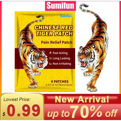 8pcs 100% Original Red Tiger Balm Medical Plaster Rheumatoid Arthritis Joint Pain Relief Patches Herbal Chinese Medicines K07001