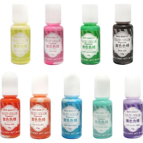 9 Pcs/set Solid Color Resin Dye Epoxy UV Coloring Pigment DIY Handmade Craft Art Set Jewelry Making Filler Soap Making