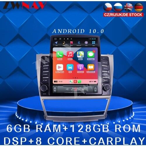 For Toyota Camry 2006-2012 Android 10 Tesla style Car DVD Player GPS navigation Car Auto Radio Stereo Multimedia Player