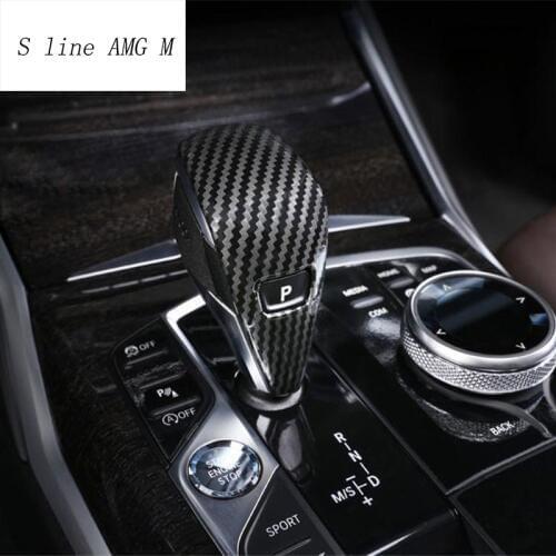 Car Styling Gear Shift Handle Sleeve Buttons decoration Gears Covers Stickers For BMW 3 Series G20 G28 Interior Auto Accessories