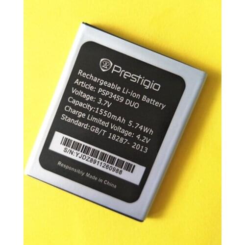 AZK 2PCS/LOT New 1550mAh 3.7V Replacement PSP3459 DUO Battery for Prestigio PSP3459 Wise OX3 Wize N3 PSP3459DUO Phone battery
