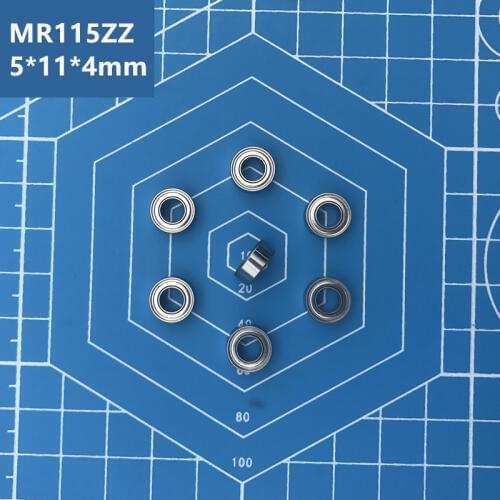Free Shipping high quality 10pcs MR115ZZ 5*11*4mm MR115Z Miniature Deep Groove Ball Bearing Sealed Metal Steel MR115