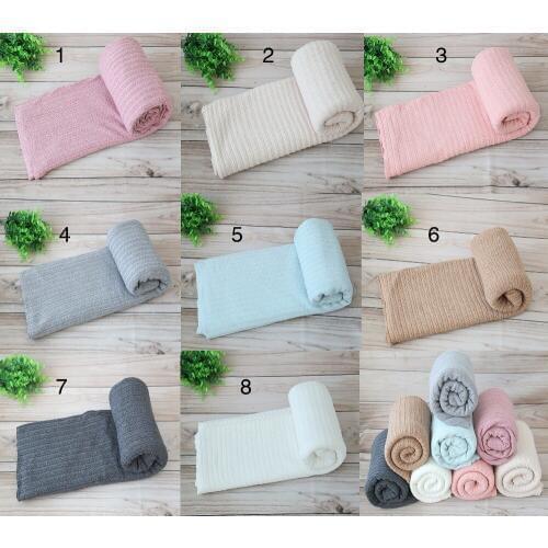 Newborn Baby Fabric Backdrops Knitted blanket Photography props Baby basket stuffer filler Newborn layer blanket Background
