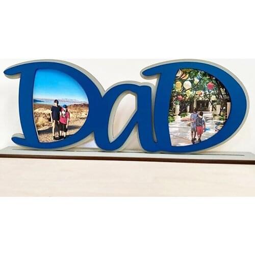 Photo Frame Creative PaPa/Dad Design Exquisite Family Souvenir Acrylic Picture Frames Home Desktop Decoration Fathers Day Gift