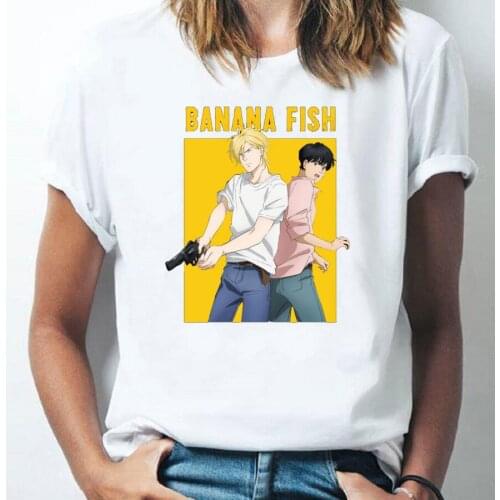 Anime Banana Fish T Shirt Summer 2021 Hot sale Womens T-Shirt Harajuku Loose t shirts Street Fashion Women Tees