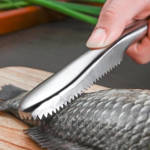 Fish Scale Cleaning Tools Scales Planing Kitchen Gadgets Scraping Fish Skin Cleaning Brush Stainless Steel
