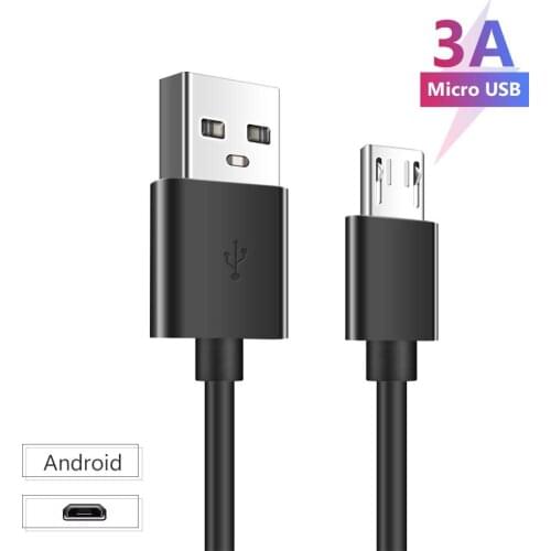 Cable Micro USB de carga rápida, Cable de datos de sincronización para cargador de Android 3A, para transmisión de datos Samsung