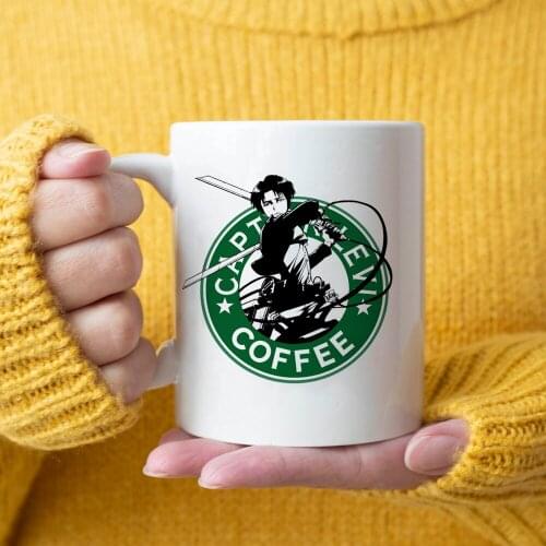 Attack On Titan Captain Levi Coffee Mug 11oz Ceramic Creative Milk Tea Cup Christmas Gift New Year Mugs