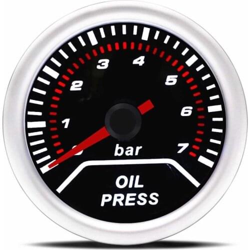 Dynoracing Oil press gauge 2" 52mm Oil pressure gauge with sensor 0-7 bar Car meter