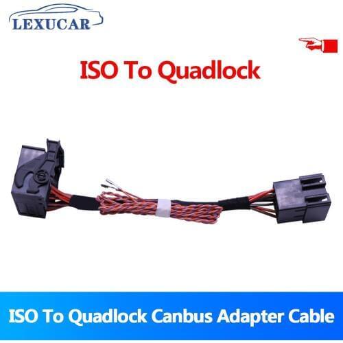 Lexucar ISO To Quadlock Canbus Adapter RCD330 Plus RCD510 Conversion Cable for VW Golf Jetta Polo Tiguan Passat CC Upgrade Radio