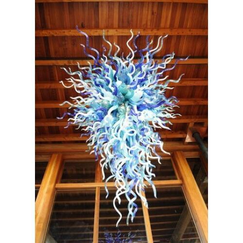 Luxury Ocean Mist Living Room Decor Art home Chandeliers Modern Hand Blown Murano Glass Hotel Loft Chandelier Lighting Led