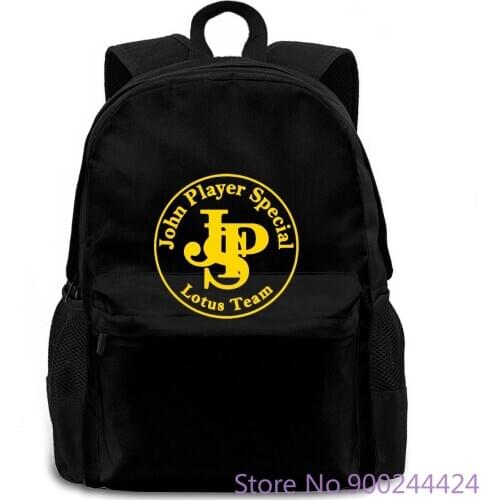 John Player Special Team Lotus LOGO women men backpack laptop travel school adult student