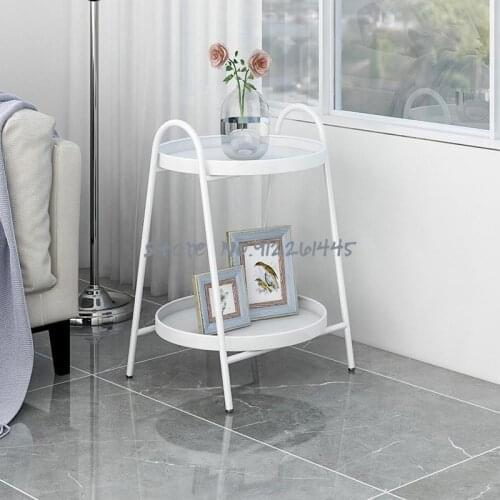 Nordic Light Luxury Style Small Tea Table Household Living Room Sofa Side Cabinet Simple Small Tea Table Mini Storage Side Table