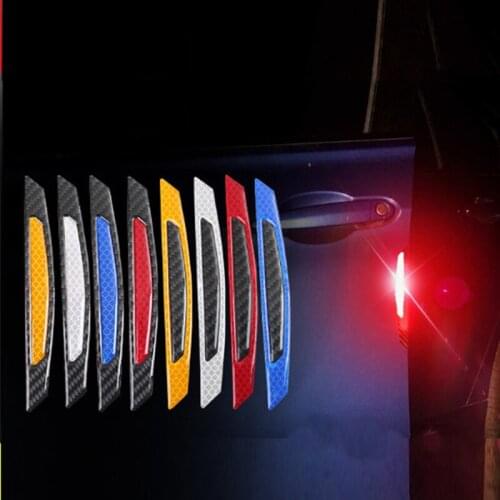 4Pcs/Set Car Door Reflective Sticker Warning Tape Car Reflective Strips Safety Mark Car-styling decoration wairn cars stickers
