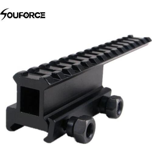 Tactical Extened Rail Mount High Riser Base For 20mm Picatinny/Weaver Rail Mount 14 Slots for Hunting Riflescopes
