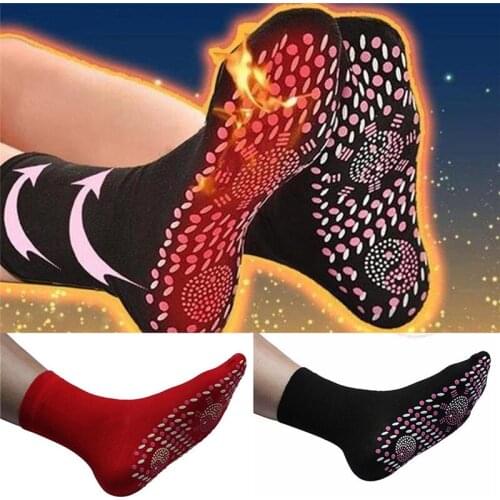 Magnetic Tourmaline Self-Heating Massager Socks Comfortable Winter Warm Sock Outdoor Sport Anti-Freezing Therapy Feet Cold Socks