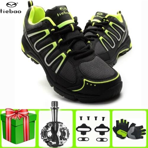 Tiebao Leisure cycling shoes Sapatilha Ciclismo Mtb women men mountain bike self-locking bicycle riding sports cycling sneakers