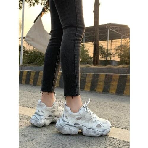 EshtonShero Spring New Womens High-Top Sneakers Round Toe Fashion Increased Womens Platform Casual Shoes Sneakers