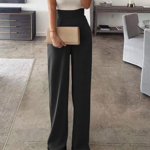 Summer Party Wear Womens Sexy Plain Spaghetti Strap Patchwork Wide Leg Jumpsuit Casual Sleeveless Long Pants Outfits
