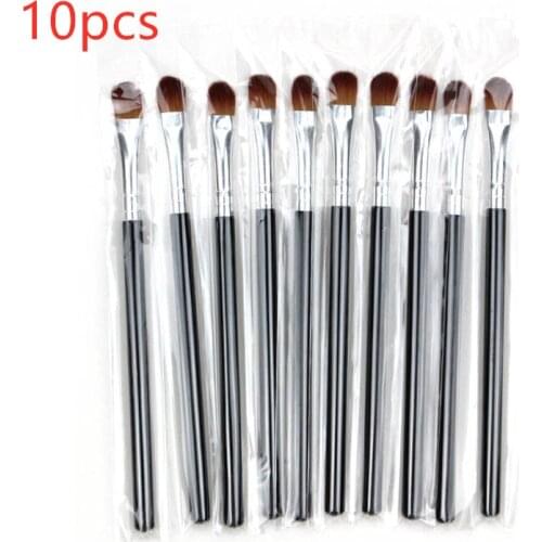 10pcs small eye shadow brush lip brush eye brush beauty tools Nylon Plastic Eye Brush Shadow Tool Handle Black Makeup Kits